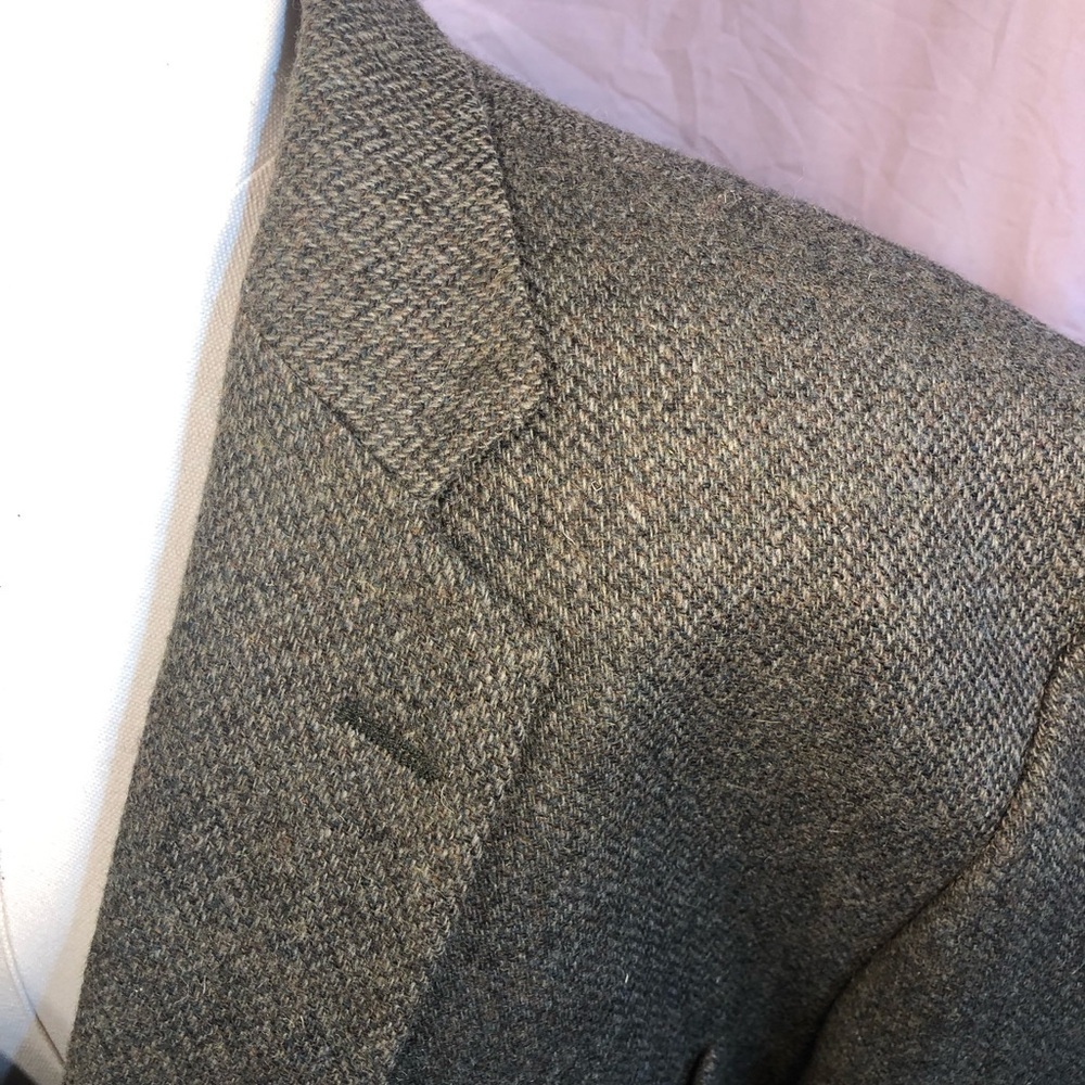 100% Wool Gray Men's Blazer Suit Coat Size Large - Picture 5 of 9